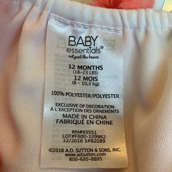 Baby Essentials floral romper 12 months size - Picture 8 of 8